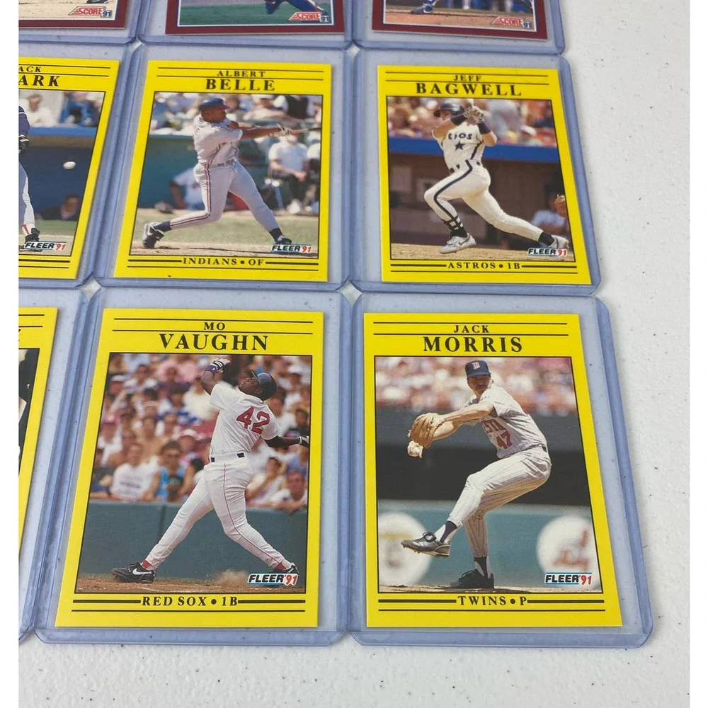 VTG Lot Bundle of 14 1991 Score and Fleer MLB collectible baseball trading cards